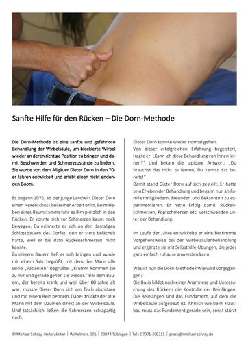 2023-03 Sanfte Hilfe für den Rücken - Die Dorn-Methode von Michael Schray